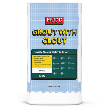 Tile Icon MUDD GROUT WITH CLOUT - Flexible Floor & Wall Tile Grout - White 3.5Kg